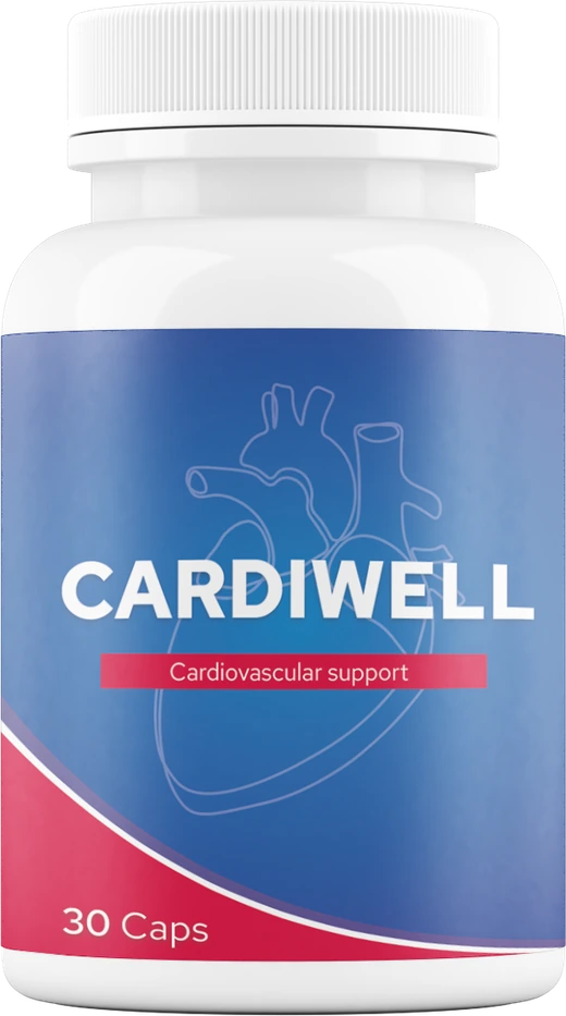 Étiquette du flacon CardiWell : 30 gélules, soutien cardiovasculaire